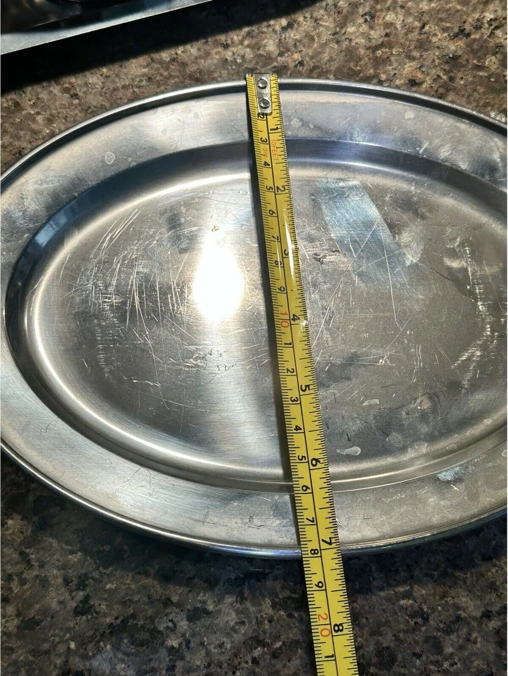 Vintage Stainless Steel Japan Serving Tray Platter & Bowl Lot 15 Pieces